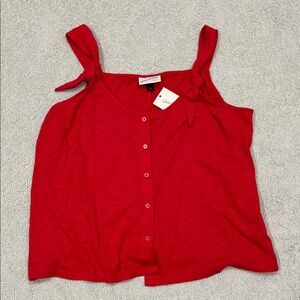 Universal Thread Red Sleeveless Tie-Strap Top